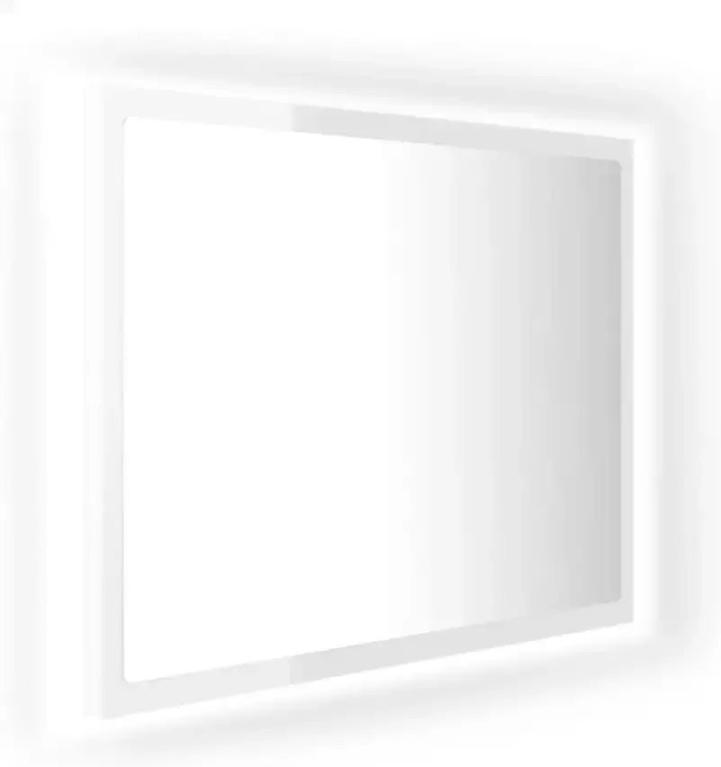 VIDAXL Badkamerspiegel LED 60x8 5x37 cm acryl hoogglans wit