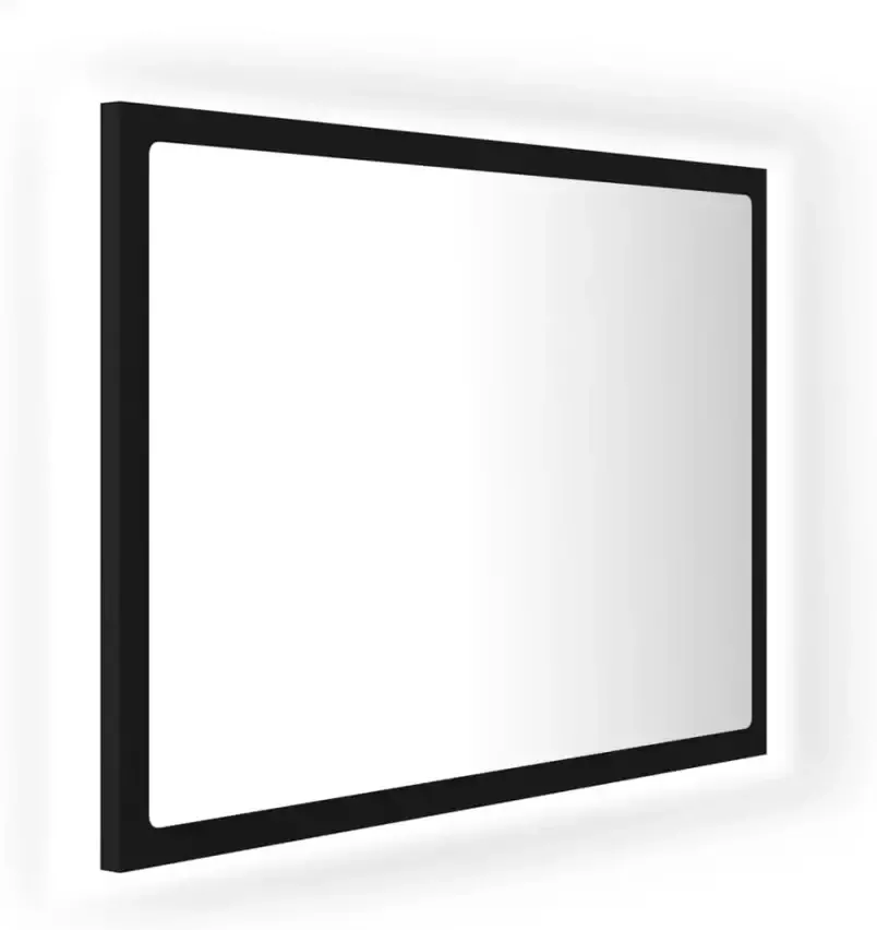 VIDAXL Badkamerspiegel LED 60x8 5x37 cm acryl zwart - Foto 1