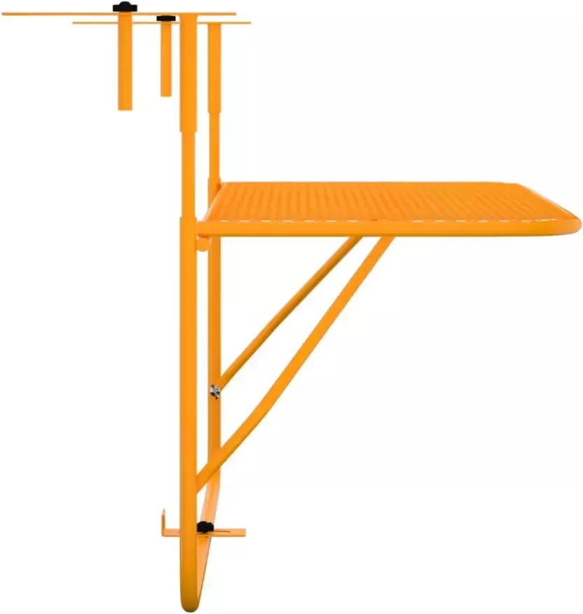 VIDAXL Balkontafel 60x40 cm staal geel