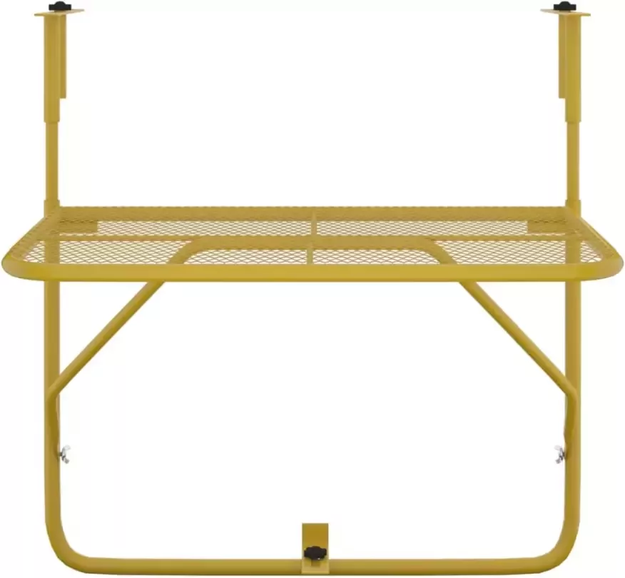 VIDAXL Balkontafel 60x40 cm staal goudkleurig - Foto 2