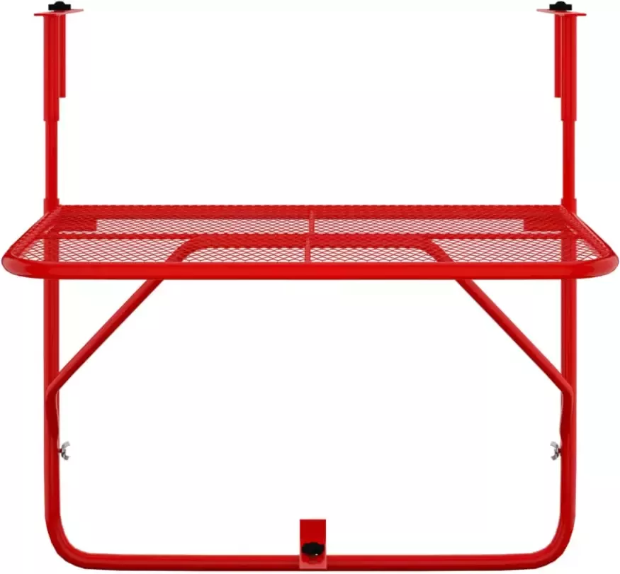 VIDAXL Balkontafel 60x40 cm staal rood - Foto 2