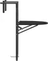 VIDAXL Balkontafel hangend 60x64x83 5 cm rattan-look kunststof zwart - Thumbnail 3