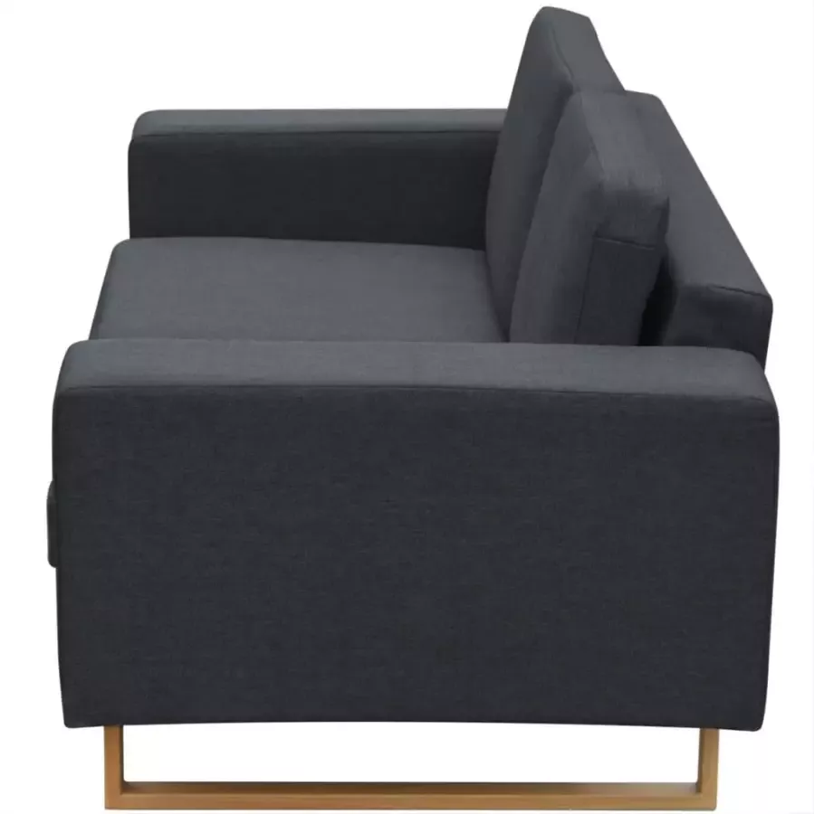 VidaXL -Bankenset-2-+-3-zits-donkergrijs