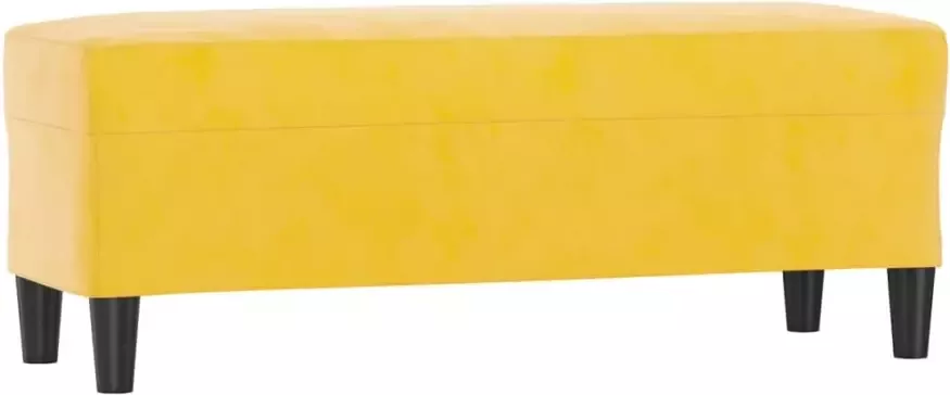 VIDAXL Bankje 100x35x41 cm fluweel geel - Foto 1