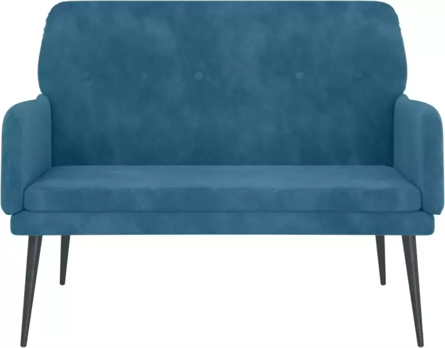 VIDAXL Bankje 108x79x79 cm fluweel blauw - Foto 3