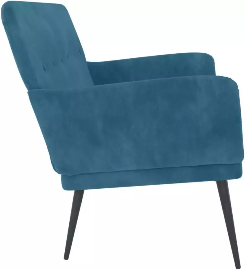 VIDAXL Bankje 108x79x79 cm fluweel blauw - Foto 2