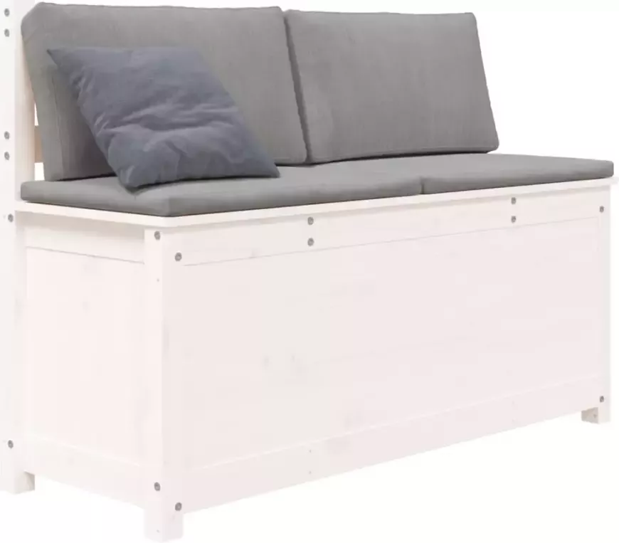 VIDAXL Bankje 110x41x76 5 cm massief grenenhout wit - Foto 2