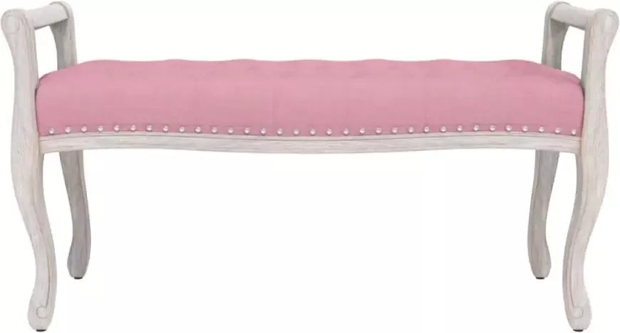 VIDAXL Bankje 110x45x60 cm fluweel roze - Foto 3