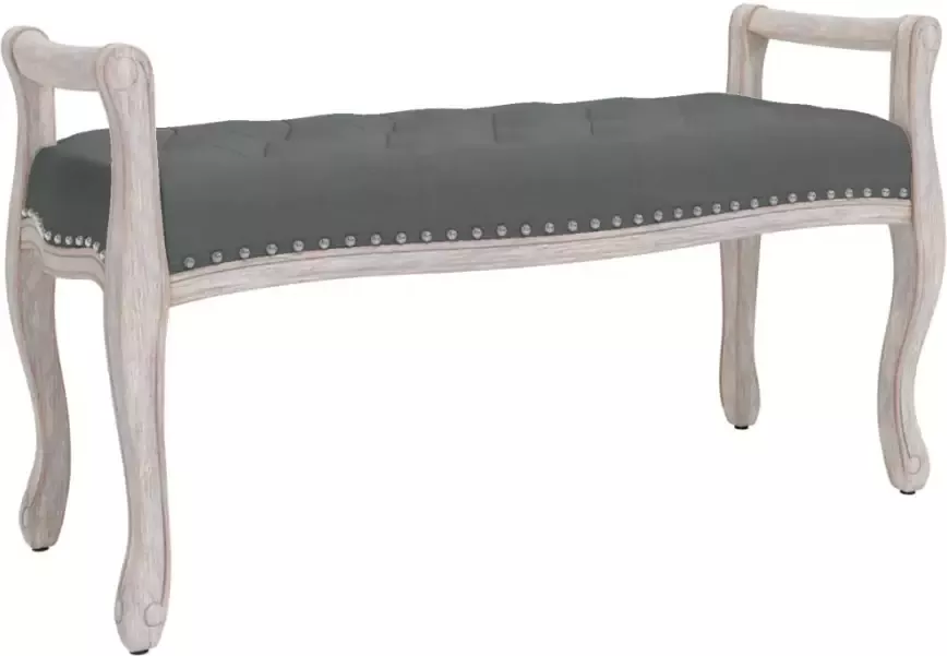 VIDAXL Bankje 110x45x60 cm stof donkergrijs - Foto 2