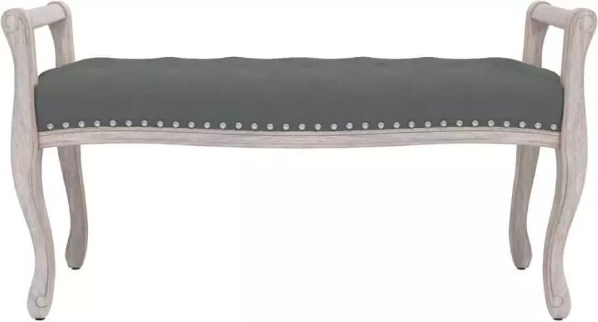 VIDAXL Bankje 110x45x60 cm stof donkergrijs - Foto 3