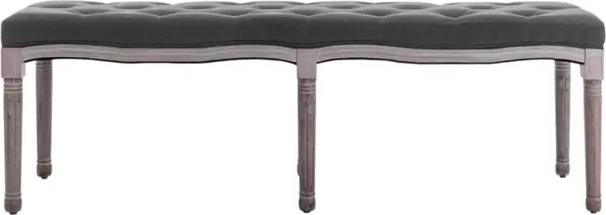 VidaXL -Bankje-150x40x48-cm-linnen-massief-hout-donkergrijs - Foto 4