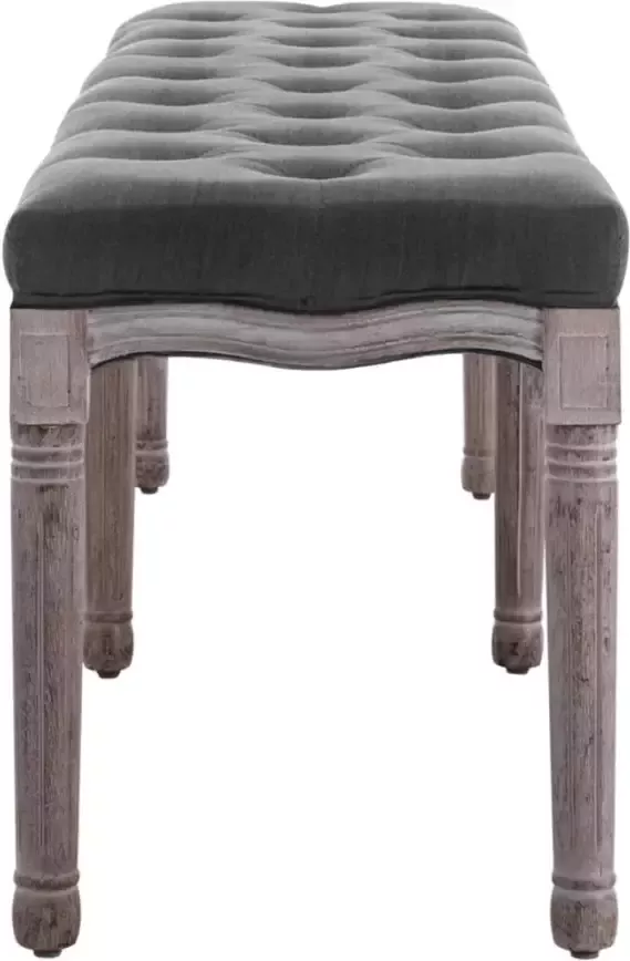 VidaXL -Bankje-150x40x48-cm-linnen-massief-hout-donkergrijs - Foto 2