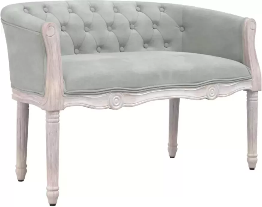 VIDAXL Bankje 98x56x69 cm fluweel lichtgrijs