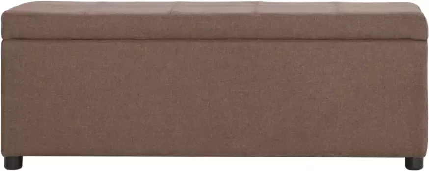 VidaXL -Bankje-met-opbergvak-116-cm-polyester-bruin - Foto 3