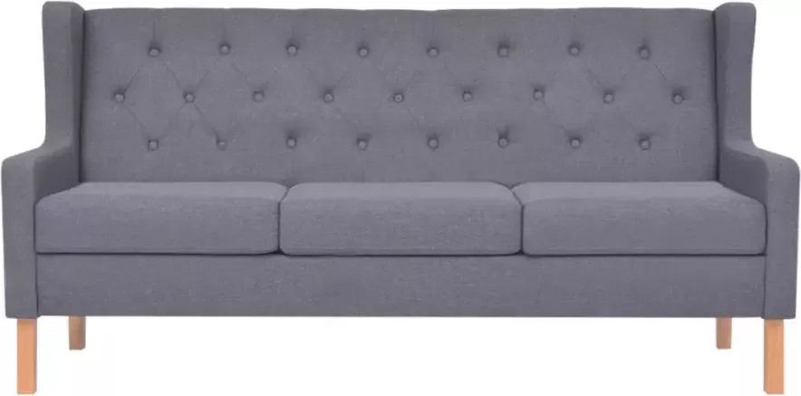 VidaXL -Bankstel-stof-grijs-2-delig - Foto 5