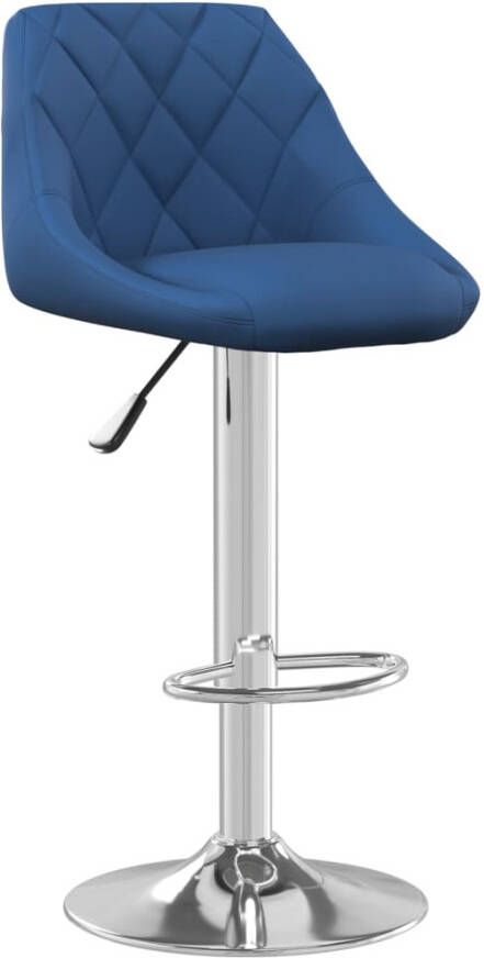 VidaXL -Barkrukken-2-st-fluweel-blauw