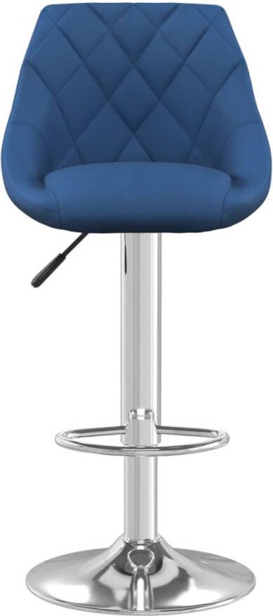 VidaXL -Barkrukken-2-st-fluweel-blauw - Foto 4