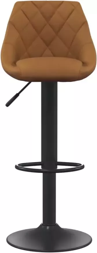 VidaXL -Barkrukken-2-st-fluweel-bruin - Foto 4