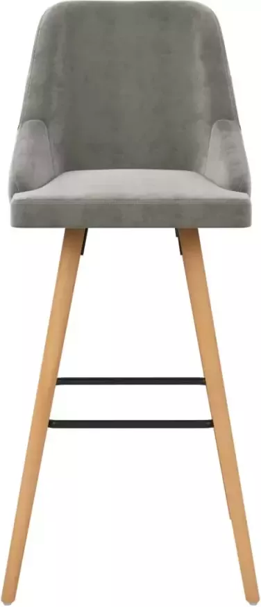 VidaXL -Barkrukken-2-st-fluweel-lichtgrijs - Foto 4