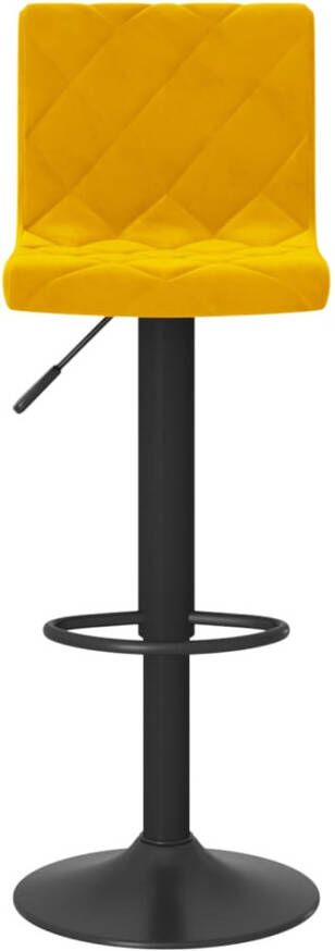 VidaXL Barkrukken 2 st fluweel mosterdgeel - Foto 4