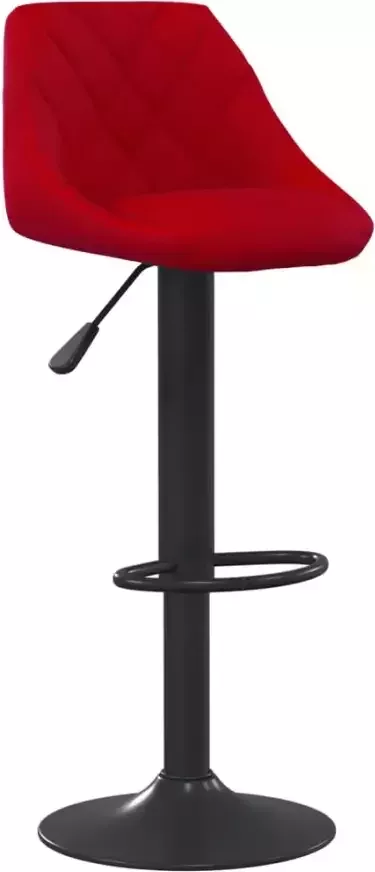 VidaXL -Barkrukken-2-st-fluweel-wijnrood