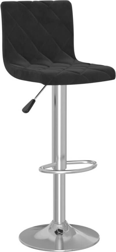 VidaXL -Barkrukken-2-st-fluweel-zwart - Foto 4