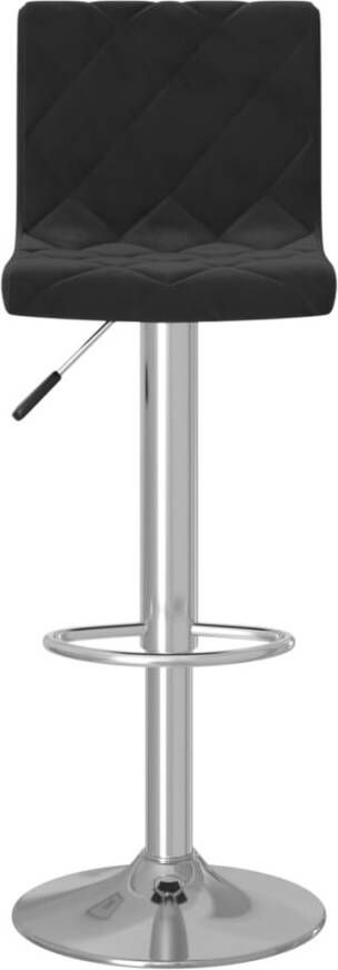 VidaXL -Barkrukken-2-st-fluweel-zwart - Foto 3
