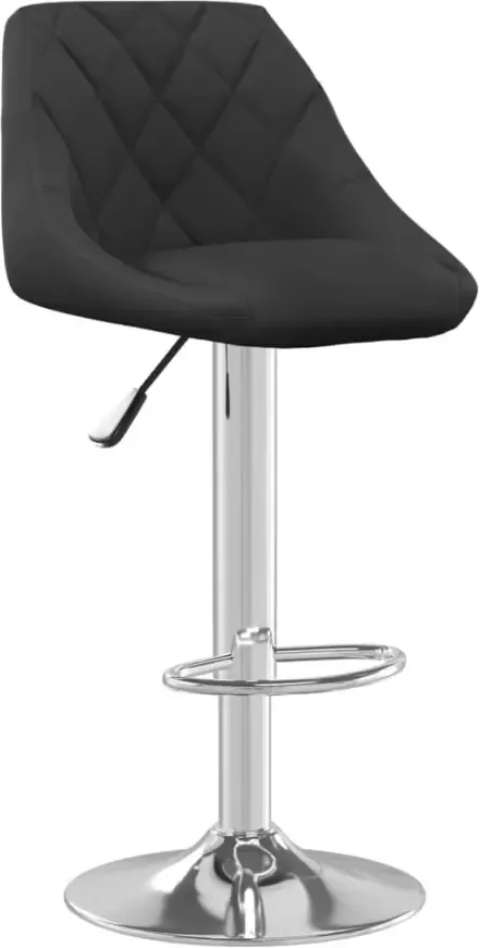 VidaXL -Barkrukken-2-st-fluweel-zwart