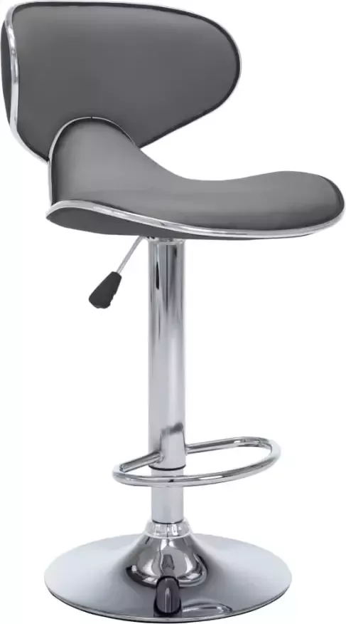 VidaXL -Barkrukken-2-st-kunstleer-grijs