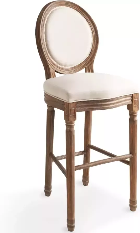 Vida XL vidaXL Barkrukken 2 st linnen wit-VXL-245351 - Foto 4