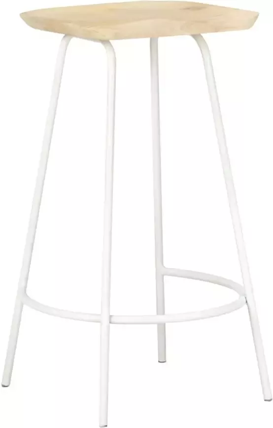 VidaXL -Barkrukken-2-st-massief-mangohout - Foto 5