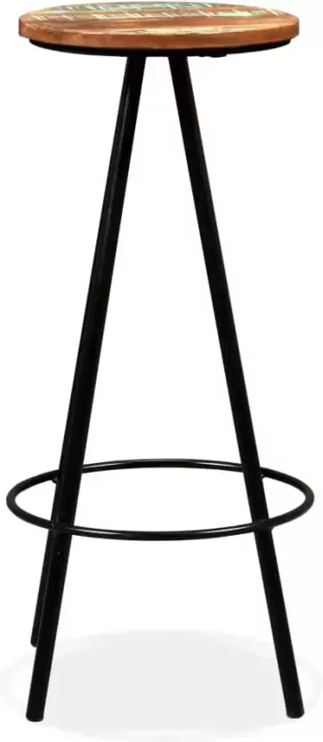 VidaXL -Barkrukken-4-st-massief-gerecycled-hout - Foto 4