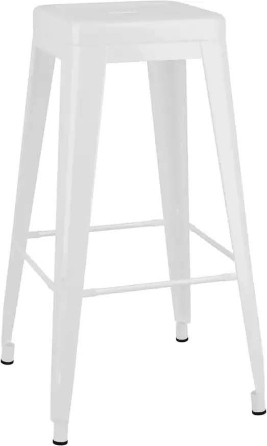 VidaXL -Barkrukken-stapelbaar-2-st-metaal-wit - Foto 4