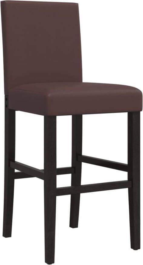 VidaXL -Barstoelen-2-st-massief-rubberhout-en-kunstleer - Foto 8