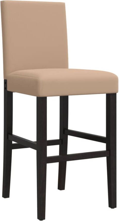 VidaXL -Barstoelen-2-st-massief-rubberhout-en-kunstleer - Foto 4