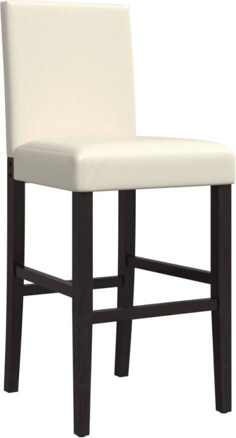 VidaXL -Barstoelen-2-st-massief-rubberhout-en-kunstleer - Foto 4