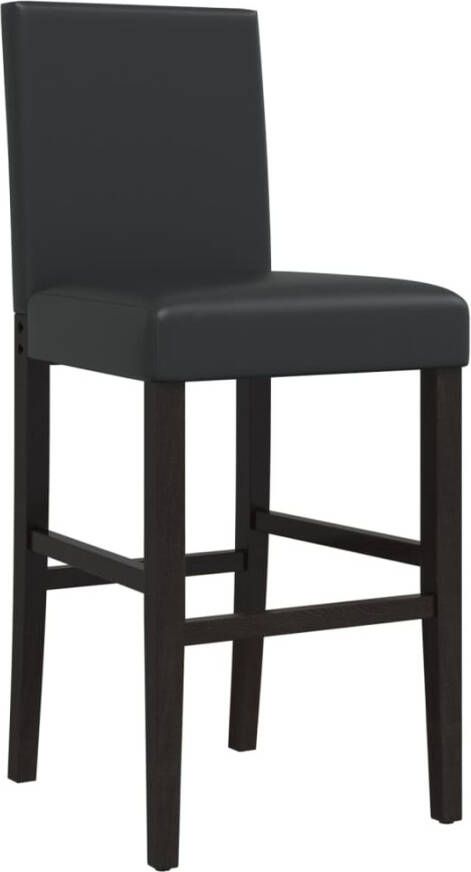 VidaXL -Barstoelen-2-st-massief-rubberhout-en-kunstleer - Foto 4