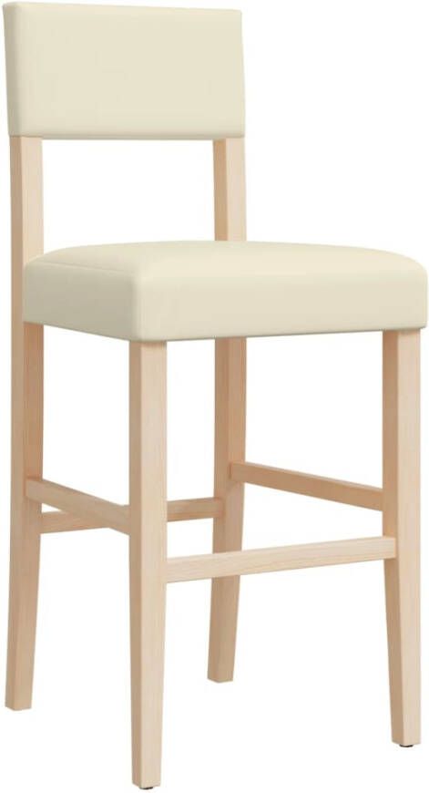 VidaXL -Barstoelen-2-st-massief-rubberhout-en-kunstleer - Foto 4