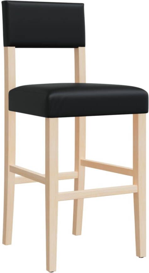 VidaXL -Barstoelen-2-st-massief-rubberhout-en-kunstleer - Foto 4