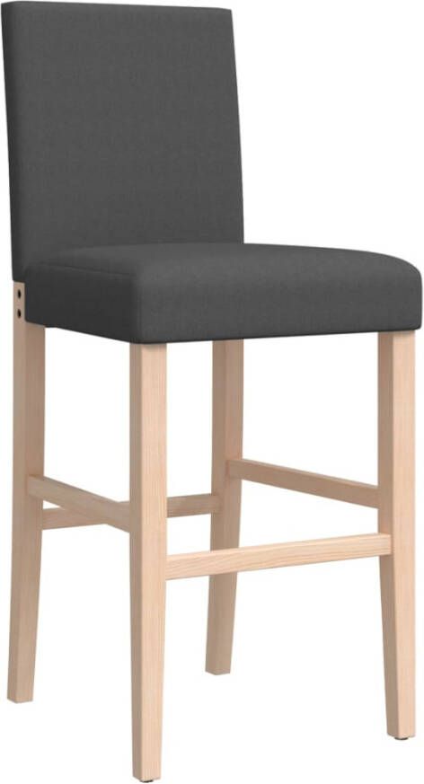 VidaXL -Barstoelen-2-st-massief-rubberhout-en-stof - Foto 4