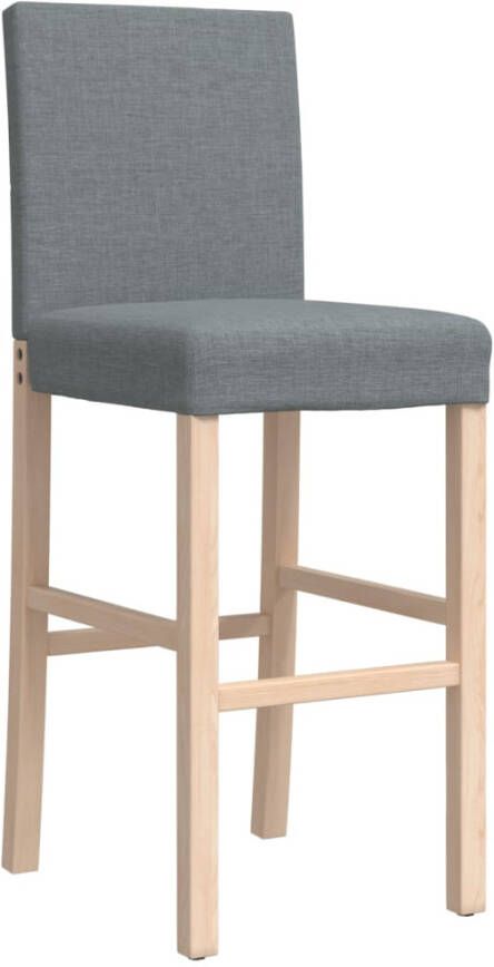 VidaXL -Barstoelen-2-st-massief-rubberhout-en-stof - Foto 4