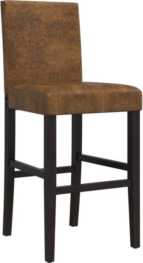 VidaXL -Barstoelen-2-st-massief-rubberhout-en-stof - Foto 4