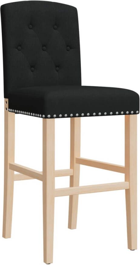 VidaXL -Barstoelen-2-st-massief-rubberhout-en-stof - Foto 4