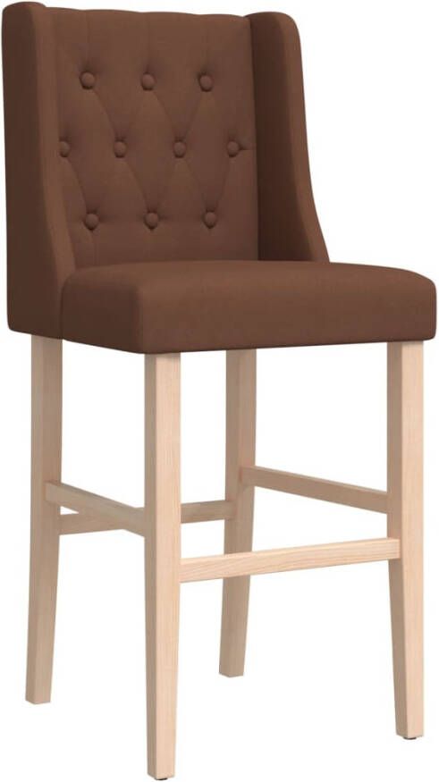 VidaXL -Barstoelen-2-st-massief-rubberhout-en-stof - Foto 8