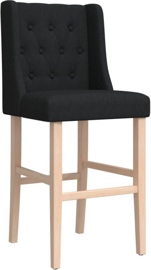 VidaXL -Barstoelen-2-st-massief-rubberhout-en-stof - Foto 4