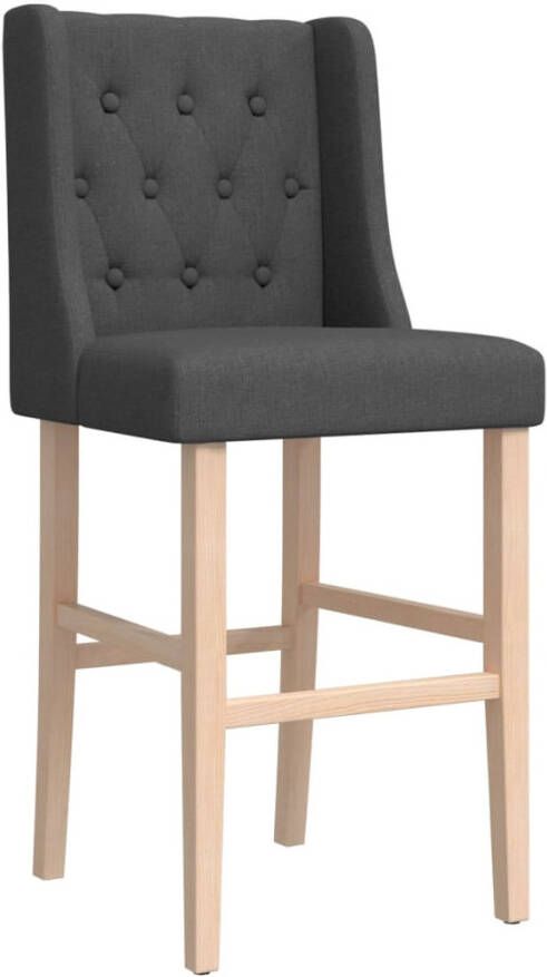 VidaXL -Barstoelen-2-st-massief-rubberhout-en-stof - Foto 4