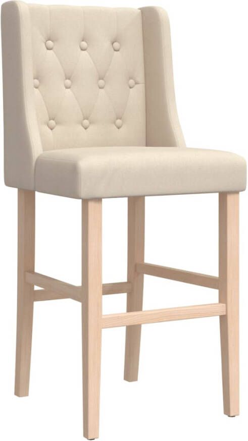 VidaXL -Barstoelen-2-st-massief-rubberhout-en-stof - Foto 4