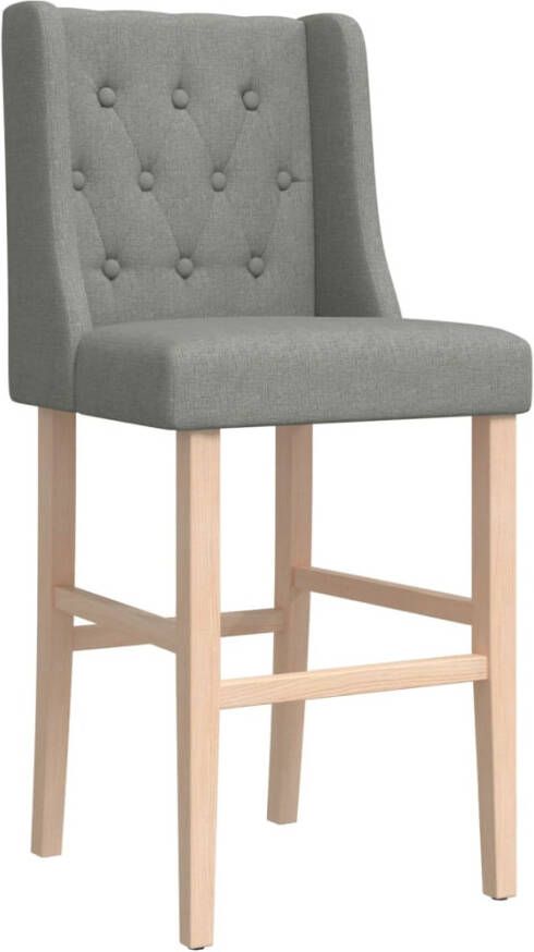 VidaXL -Barstoelen-2-st-massief-rubberhout-en-stof - Foto 4