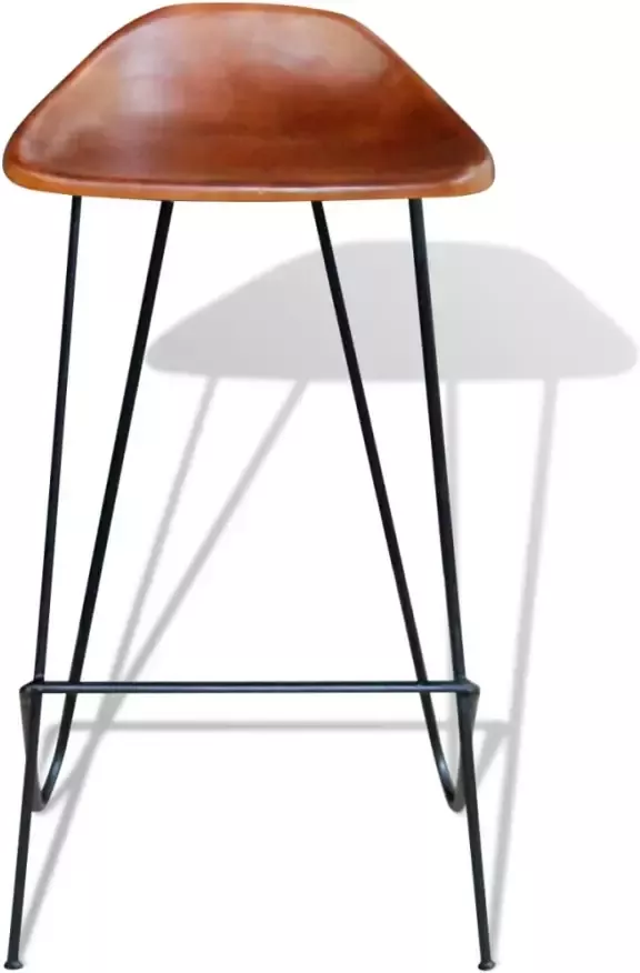 Vida XL Barstoelen 4 st echt leer bruin SKU: V276363 - Foto 3