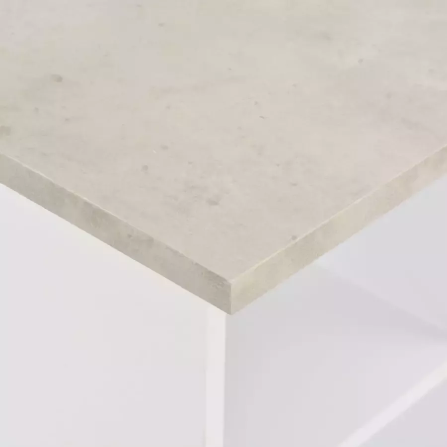 VidaXL -Bartafel-60x60x110-cm-wit-en-betonkleurig - Foto 1
